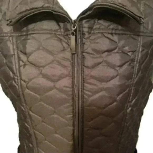 Weatherproof Quilted Brown Zip Front Vest Women’s Sz Small EUC - Picture 2 of 9